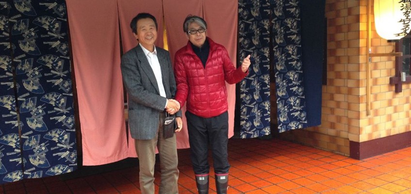 日本クアオルト研究機構の浦川医学博士と、飛騨小坂の炭酸泉を調査